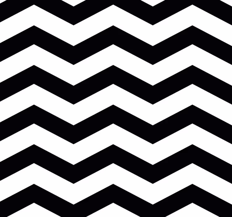 Cortina roller cocina patrón de chevron blanco y negro - TenVinilo