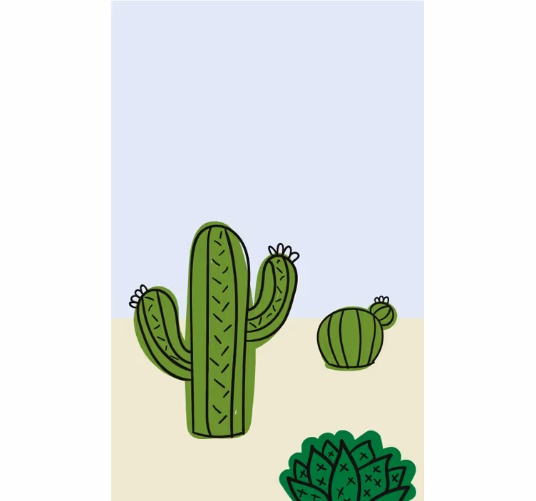 Cortina roller cocina planta de cactus - TenVinilo