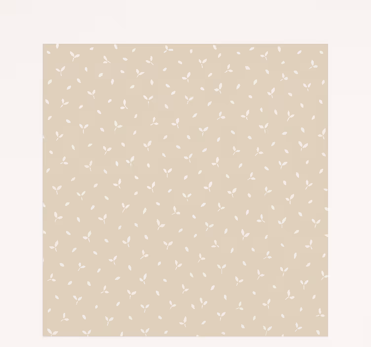 Cortina roller infantil motivo de hojas beige - TenVinilo
