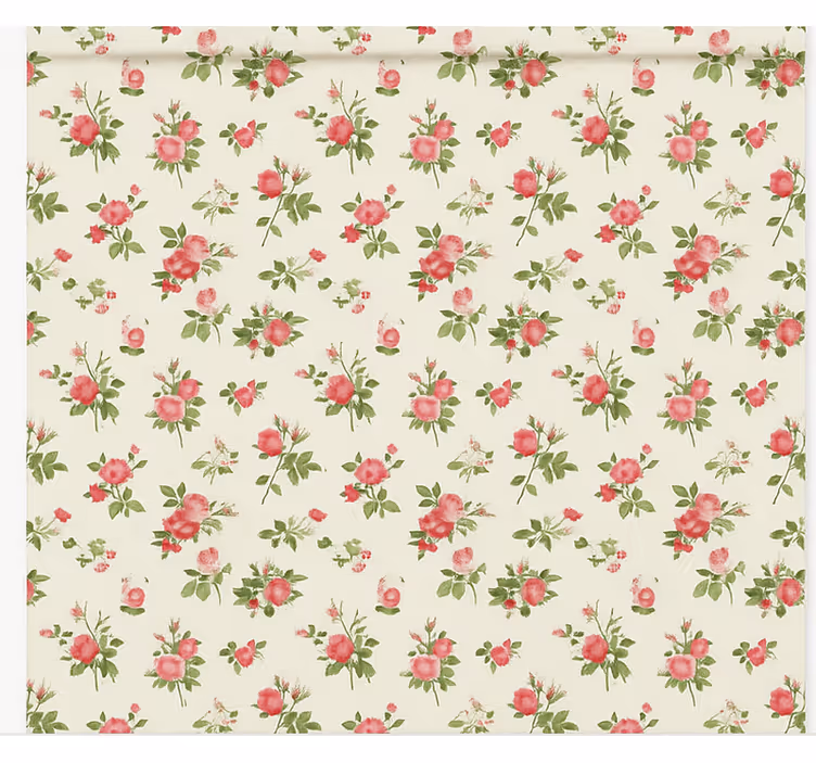 Cortina roller infantil rosa campestre inglesa - TenVinilo