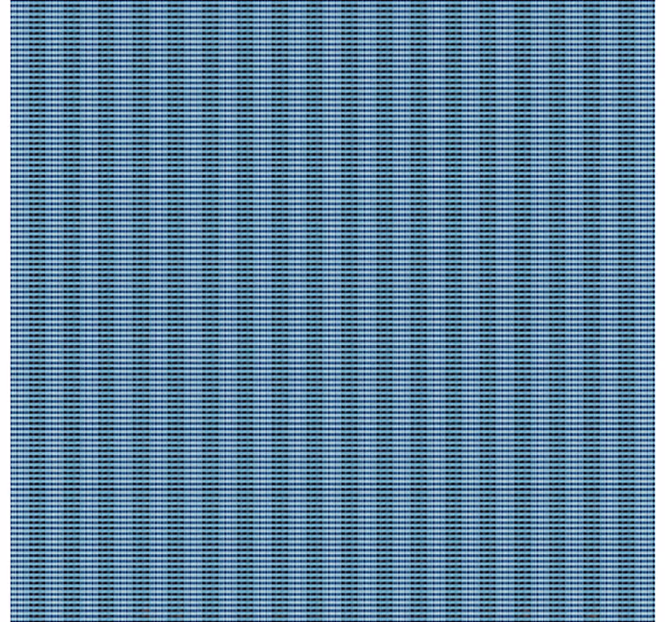 Cortina roller comedor efecto de cuadros tejidos azules - TenVinilo
