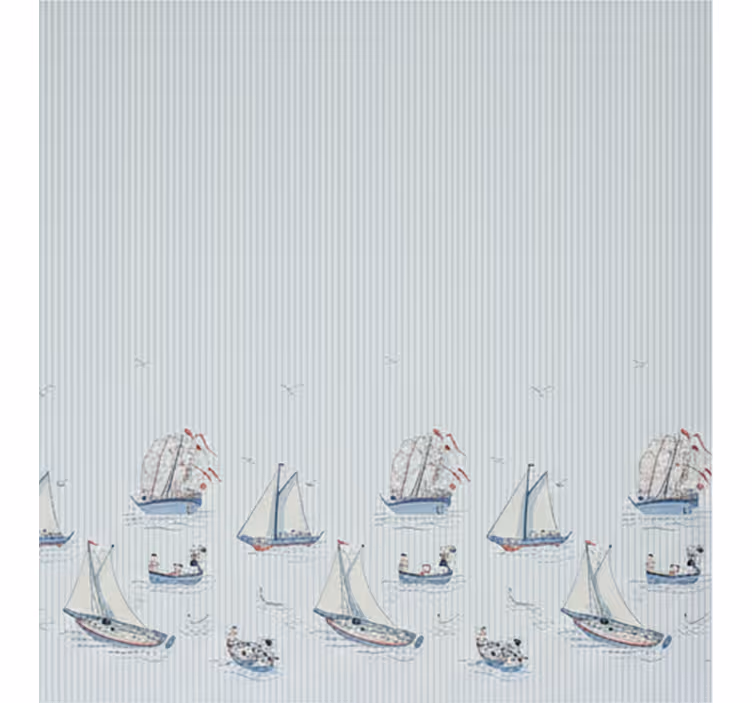Cortina roller nórdico barcos de vela azul océano - TenVinilo