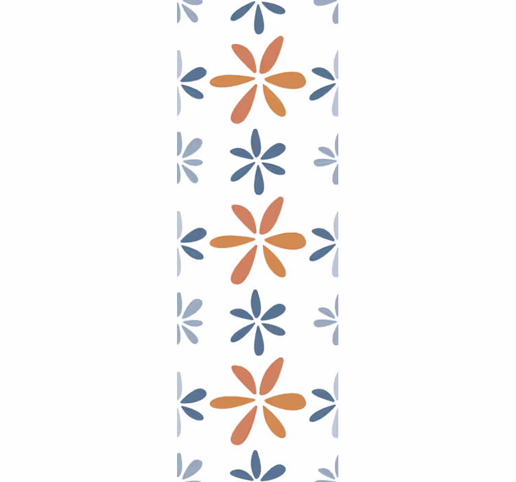 Cortina roller comedor patrones geométricos florales - TenVinilo