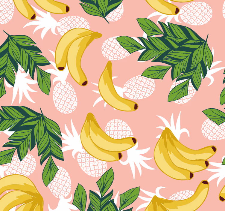 Cortina roller cocina follaje de frutas tropicales - TenVinilo