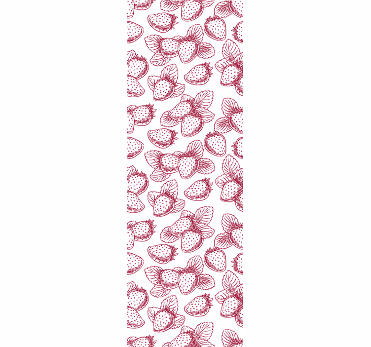 Cortina roller cocina dibujos de fresas - TenVinilo
