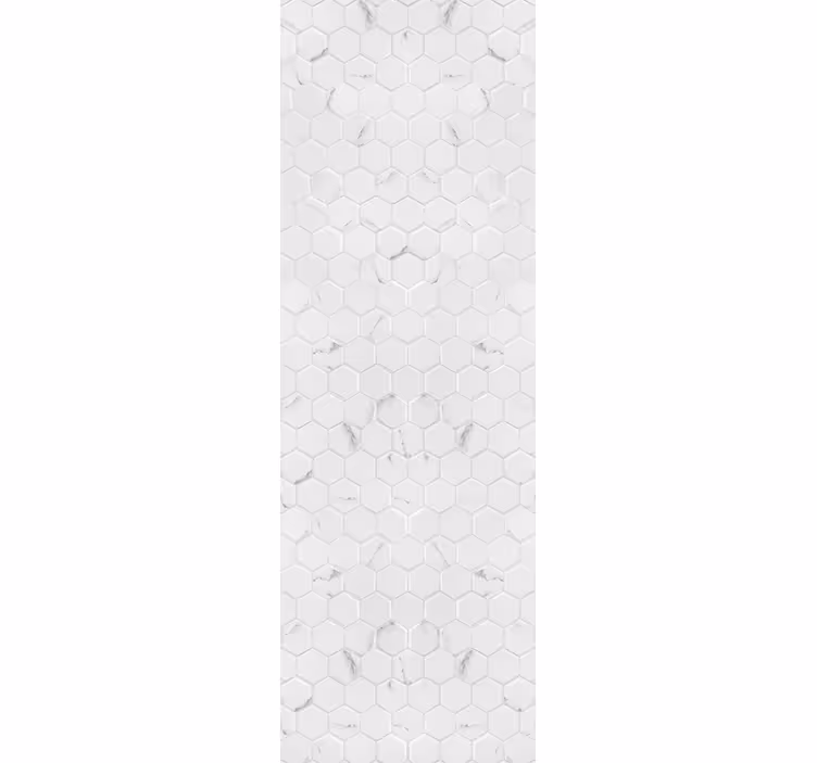 Cortina roller cocina azulejos hexagonales grises elegantes - TenVinilo