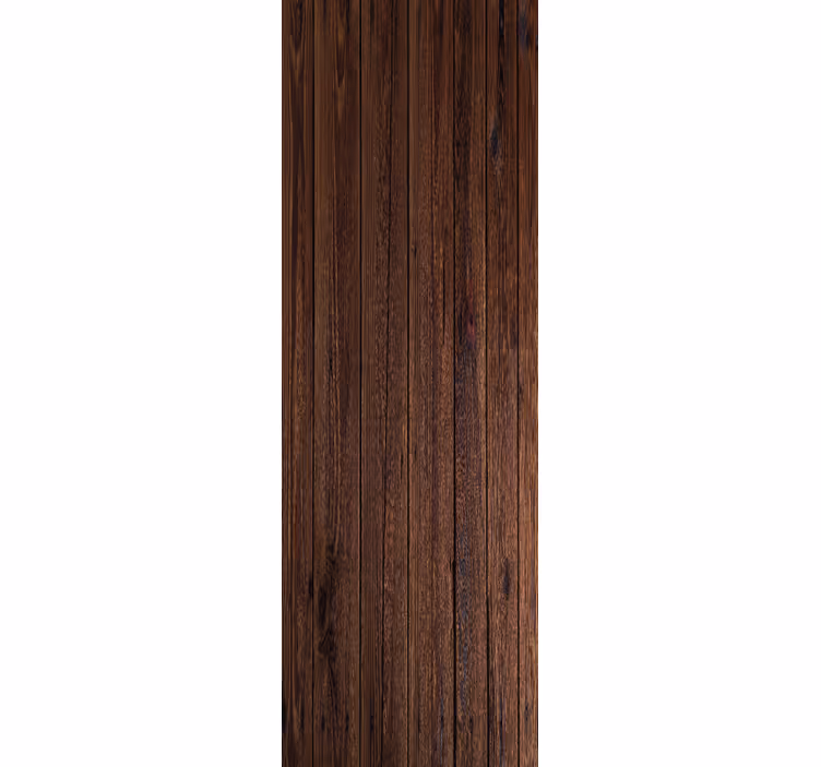 Cortina roller comedor tablones de madera rústica marrón - TenVinilo