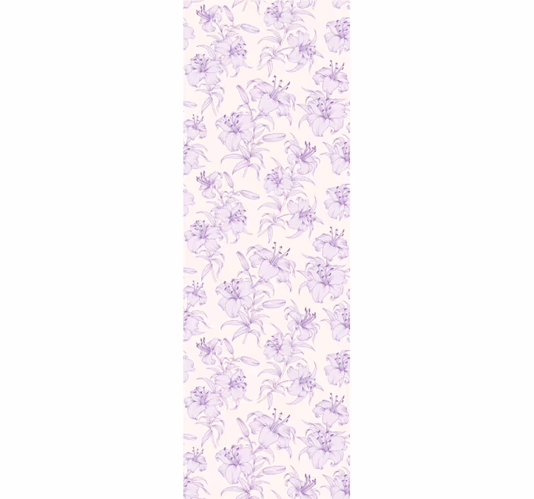 Cortina roller comedor diseño floral lirios en flor - TenVinilo
