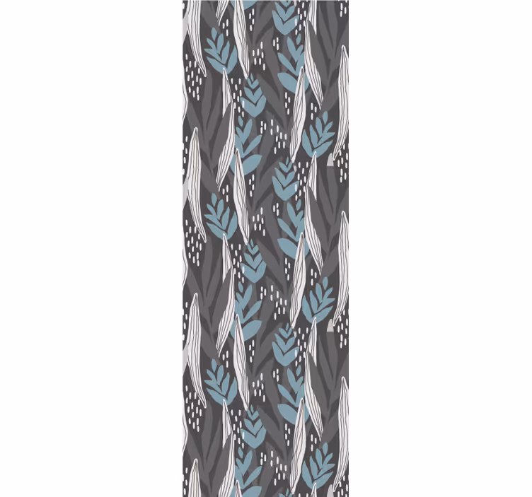 Cortina roller comedor floral gris acuarela - TenVinilo