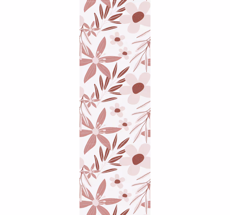 Cortina roller comedor flores margaritas rosas - TenVinilo