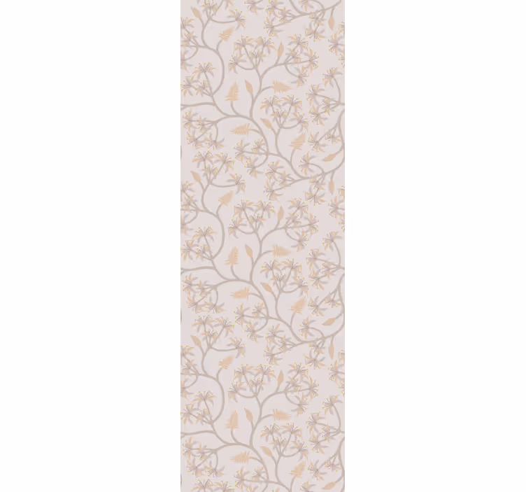 Cortina roller comedor flores elegantes en ramas - TenVinilo
