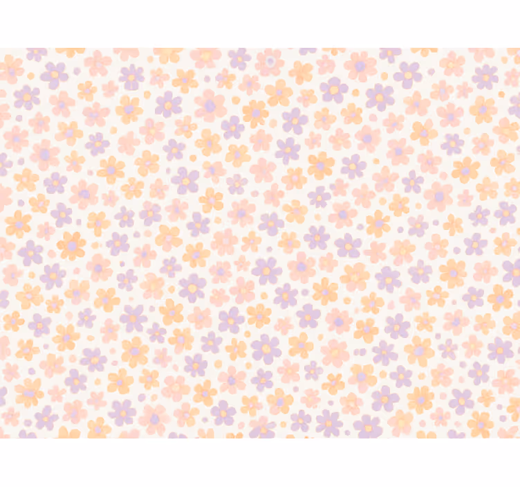 Cortina roller infantil flores pastel pequeñas - TenVinilo