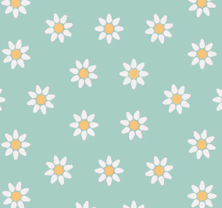 Cortina roller infantil estampado floral verde - TenVinilo