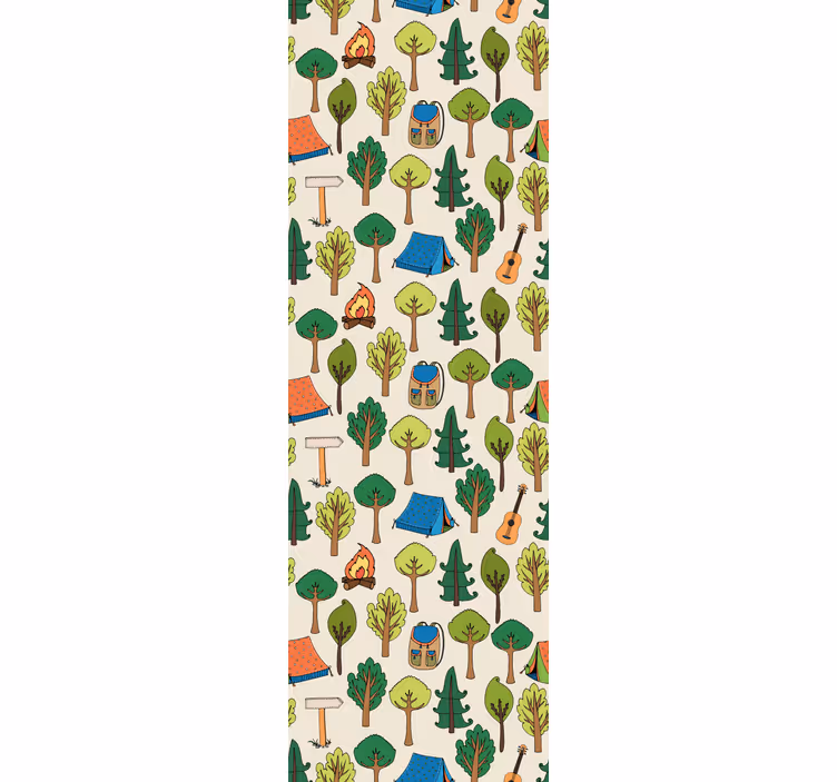 Cortina roller infantil material de camping - TenVinilo