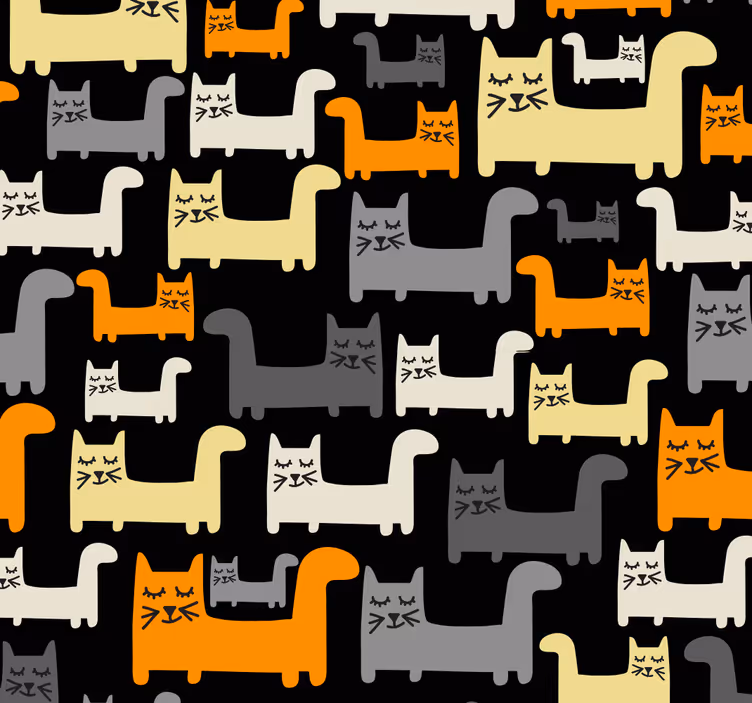 Cortina roller infantil gatos grises - TenVinilo