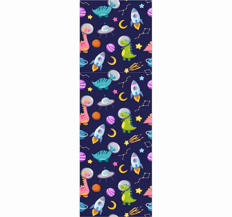 Cortina roller infantil diseño tierno de dinosaurios - TenVinilo