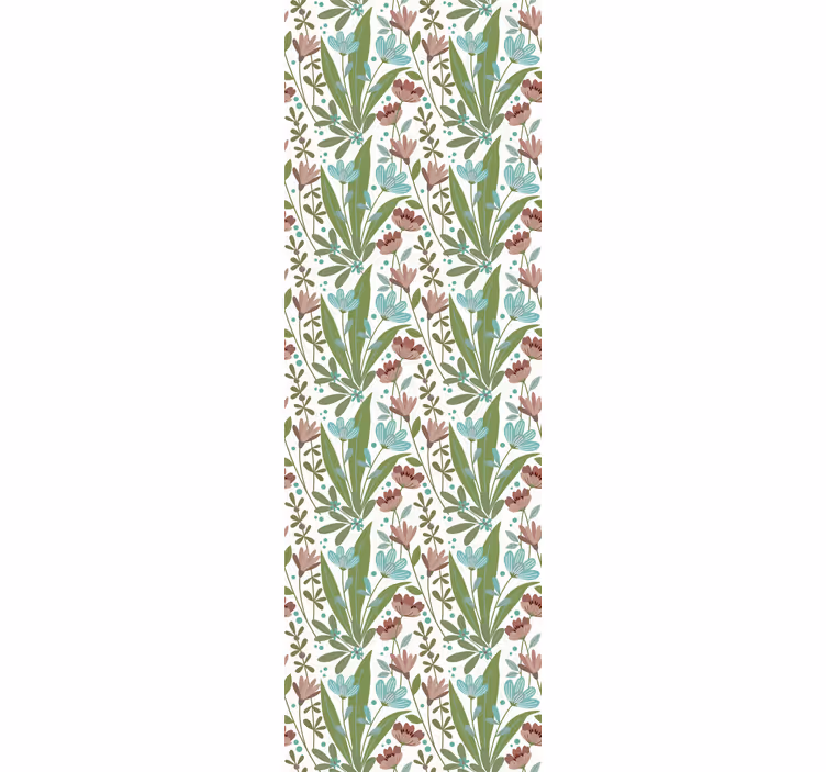 Cortina roller oficina estilo floral vintage - TenVinilo