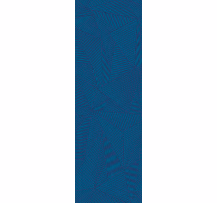 Cortina roller oficina patrón geométrico azul simple - TenVinilo