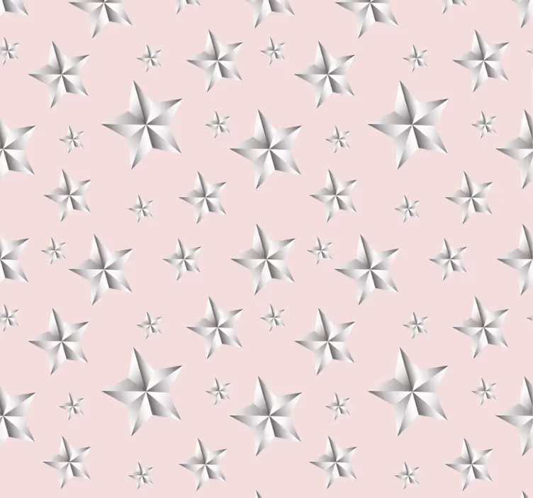 Cortina roller juvenil estrellas blancas sobre fondo rosa - TenVinilo