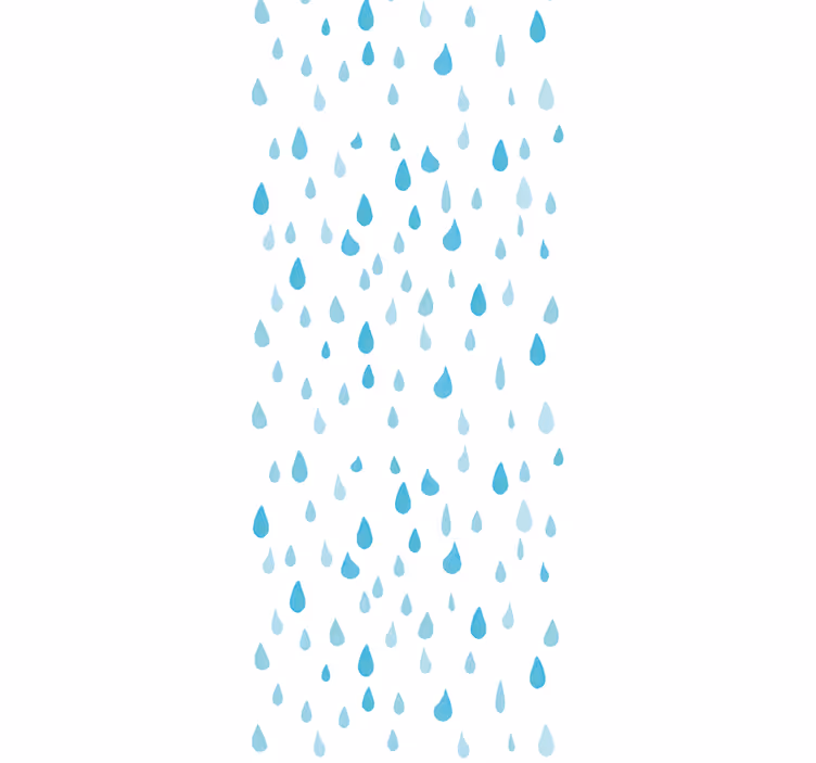 Cortina roller moderno gotas de agua azul acuarela - TenVinilo