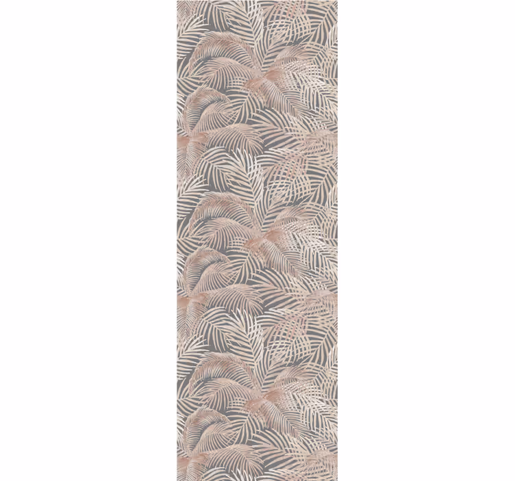 Cortina roller moderno hojas de palmera contorno - TenVinilo