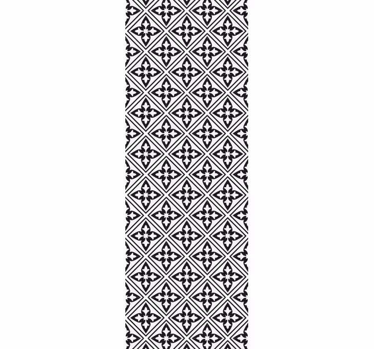 Cortina roller moderno azulejos florales - TenVinilo