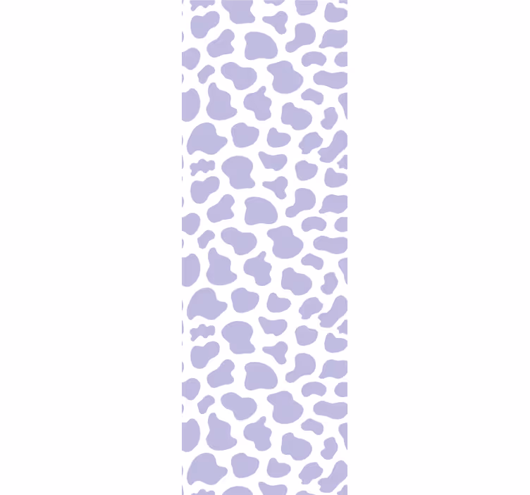Cortina roller moderno estampado de vaca morada - TenVinilo