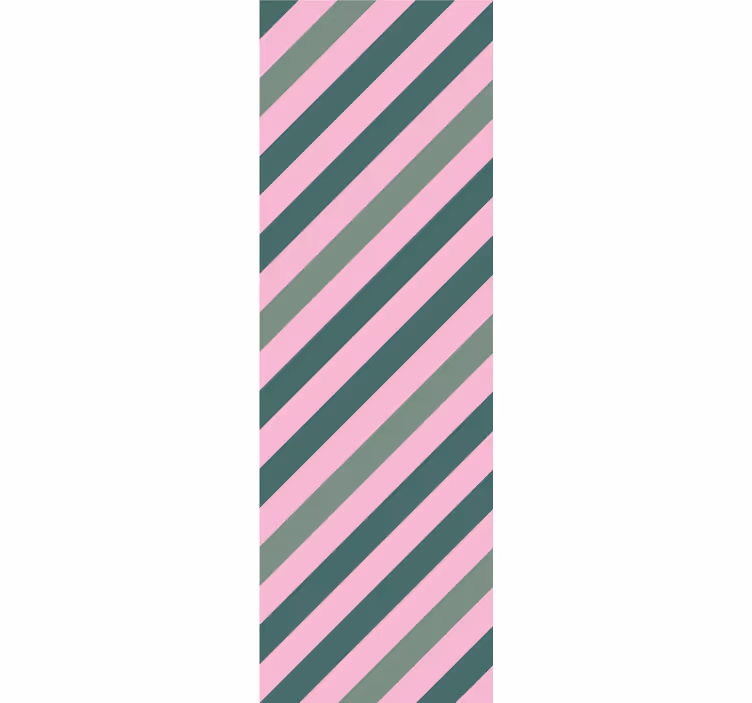 Cortina roller moderno bloque de color rosa pastel y verde - TenVinilo