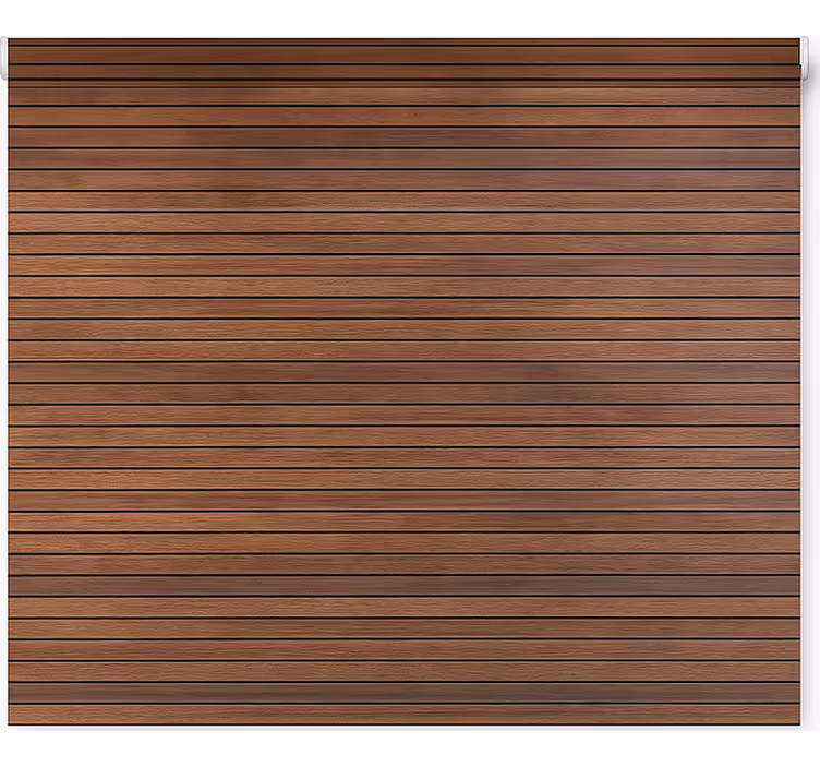 Cortina roller textura lamas de madera nogal paralelo - TenVinilo