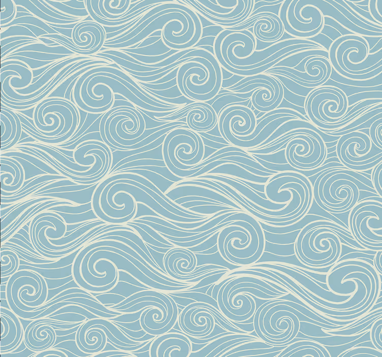 Cortina roller baño océano con olas - TenVinilo