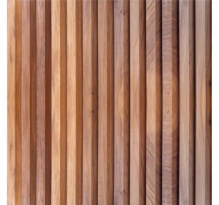 Cortina roller beige tablones de madera verticales - TenVinilo