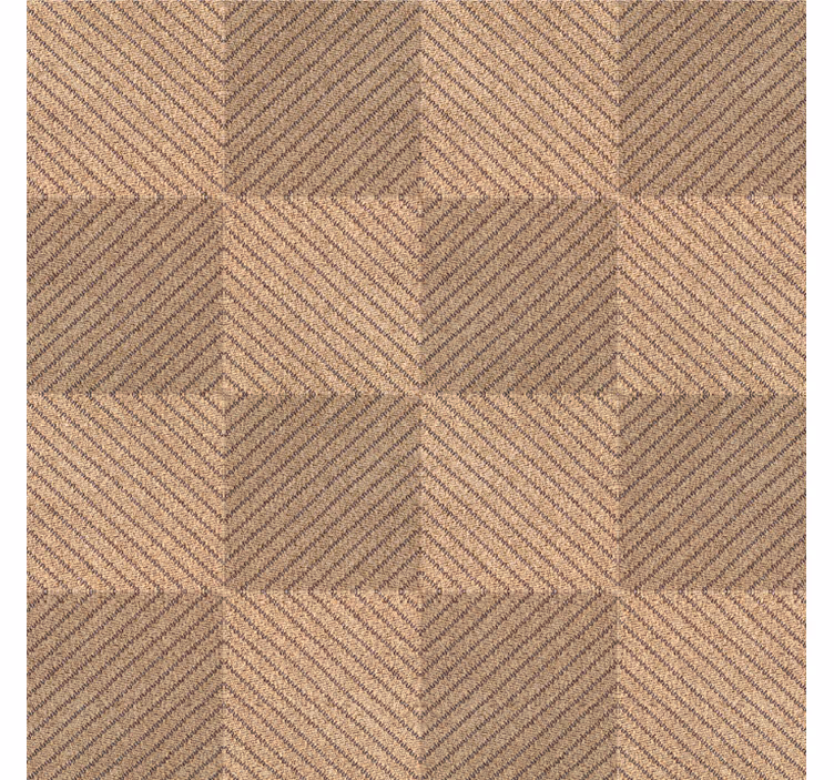 Cortina roller beige patrón cuadrados de yute marrón - TenVinilo