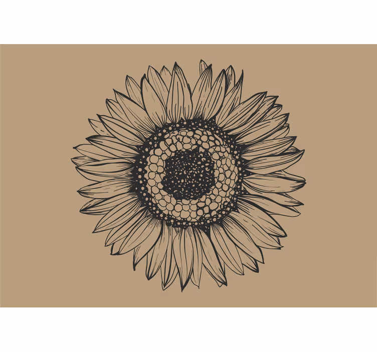 Cortina roller cocina girasol beige - TenVinilo