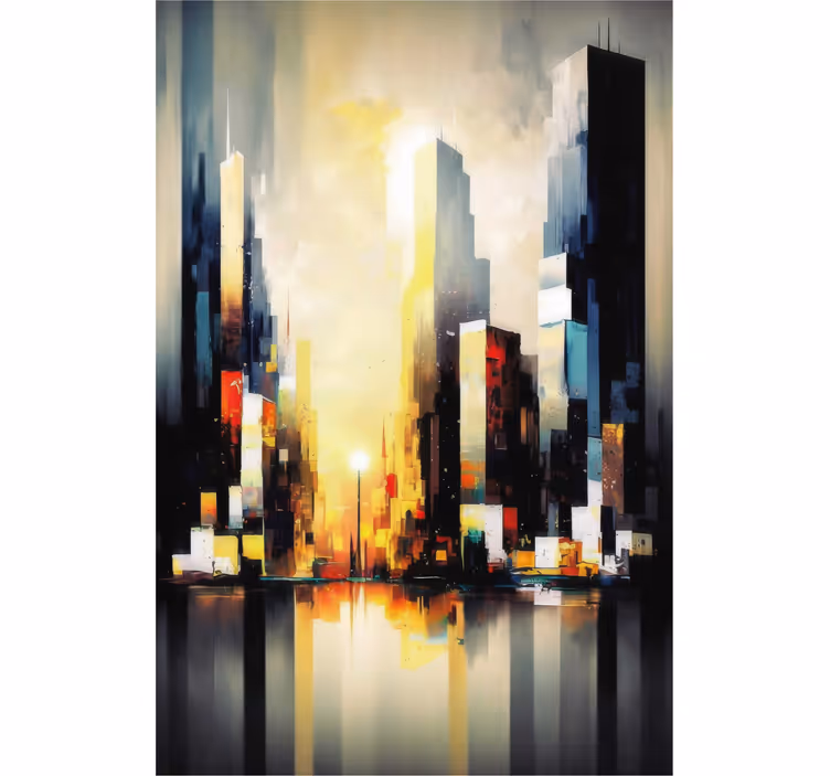 Cortina roller living comedor arte urbano abstracto - TenVinilo