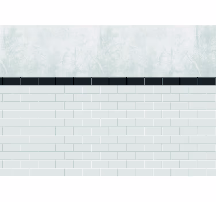 Cortina roller blanca azulejos blancos - TenVinilo