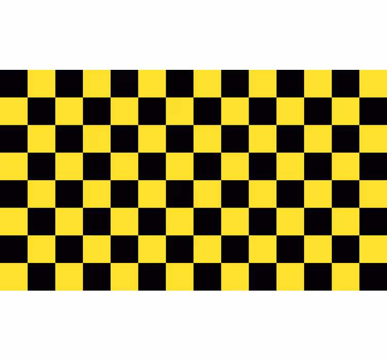 Cortina roller amarilla tablero de ajedrez amarillo y negro - TenVinilo