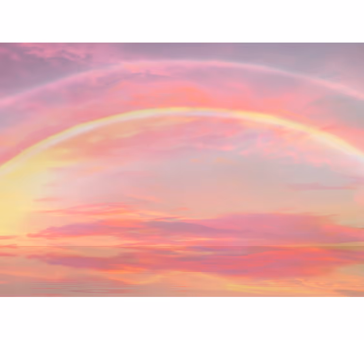 Cortina roller rosa cielo rosa con arcoíris - TenVinilo