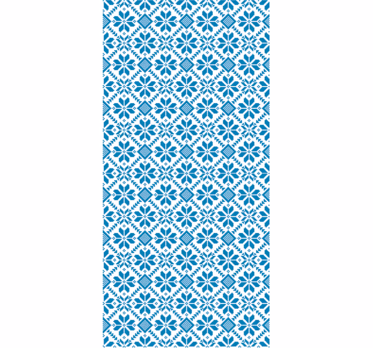 Cortina roller azul motivo de azulejos azules - TenVinilo