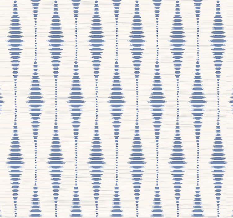Cortina roller azul rabaul ikat azul y beige - TenVinilo