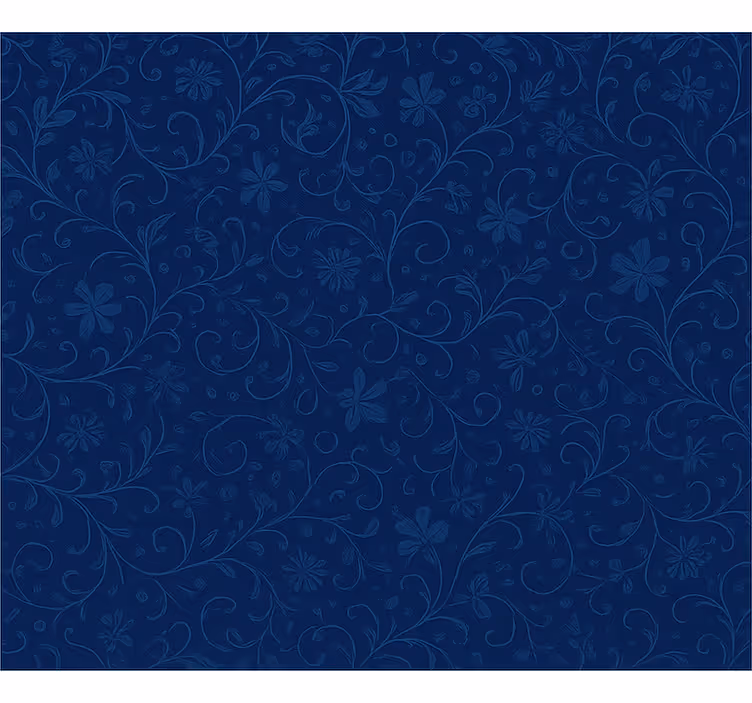 Cortina roller azul motivo floral azul marino - TenVinilo