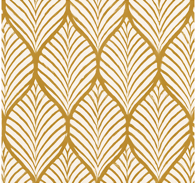 Cortina roller moderno motivo geométrico dorado - TenVinilo