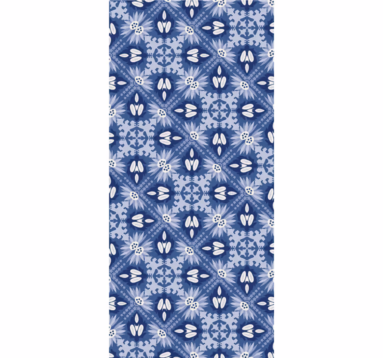 Cortina roller azul ornamental - TenVinilo