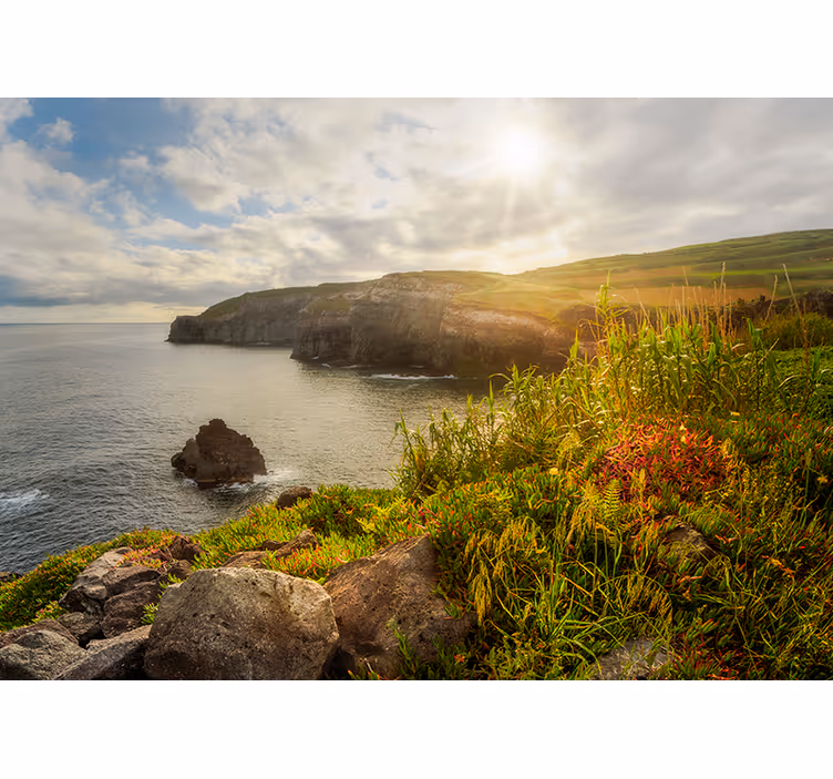Cortina roller living comedor azores al amanecer - TenVinilo