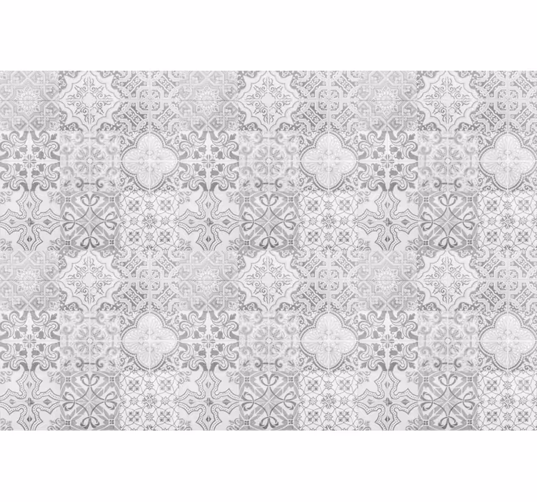 Cortina roller gris patrón mosaico efecto piedra - TenVinilo