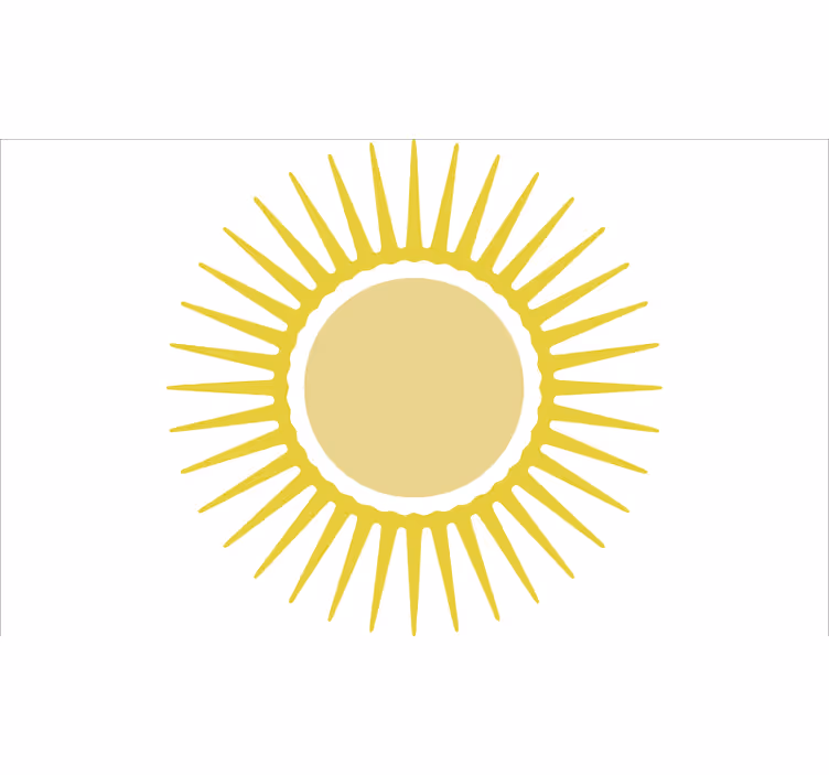 Cortina roller blanca sol amarillo - TenVinilo