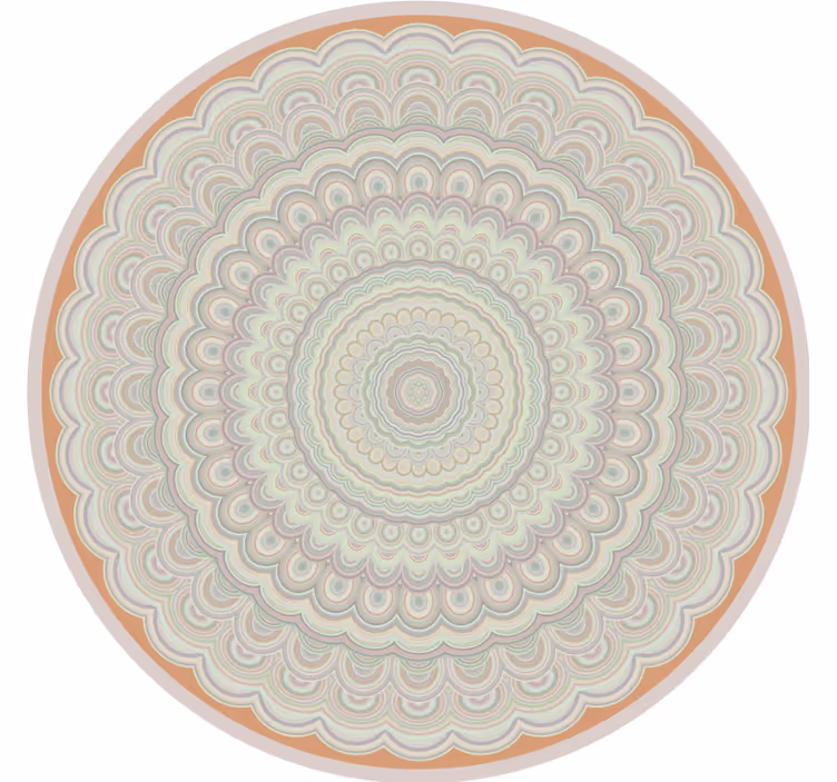 Cortina roller beige circular mandala beige - TenVinilo
