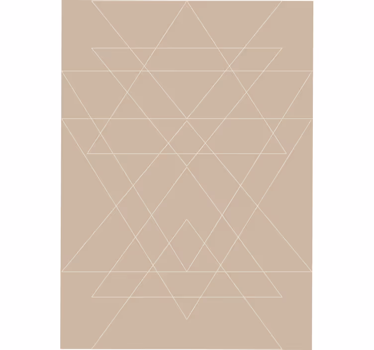 Cortina roller beige mosaico de triángulos nórdicos - TenVinilo