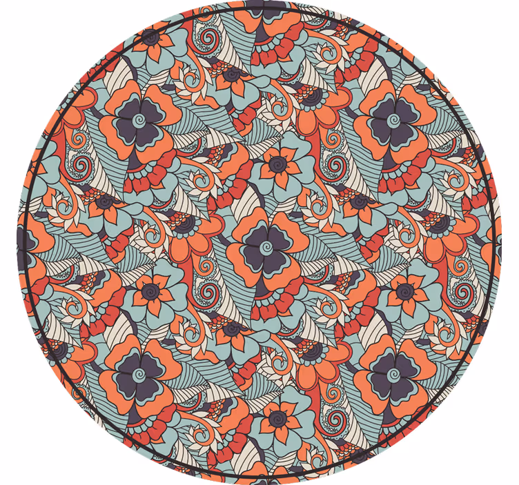 Cortina roller habitación paisley floral - TenVinilo