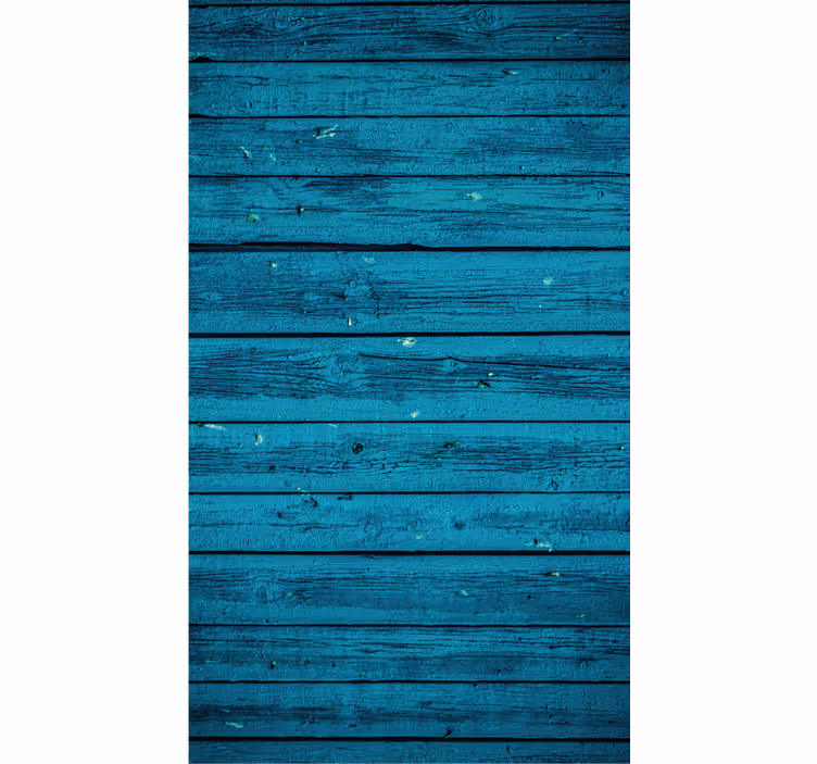 Cortina roller habitación madera azul - TenVinilo