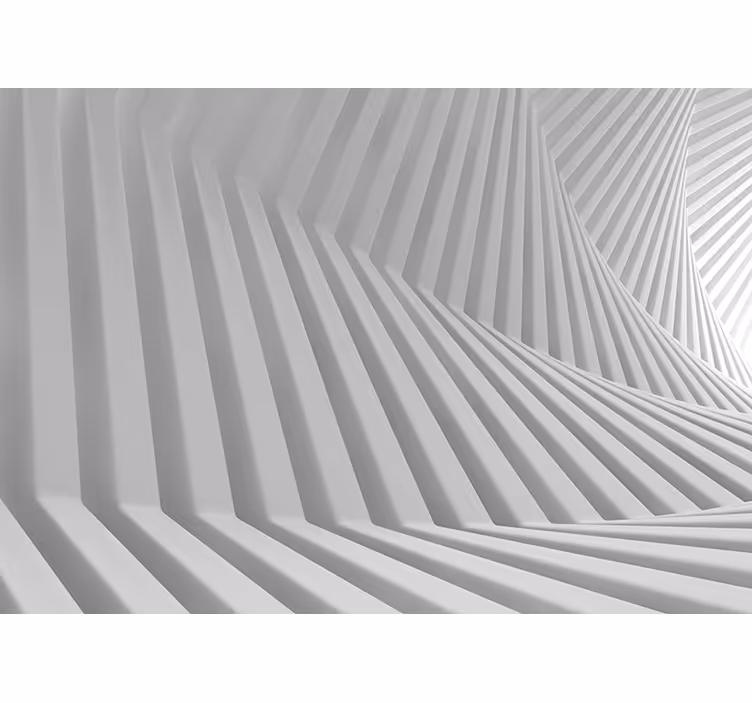 Cortina roller blanca olas geométricas abstractas - TenVinilo